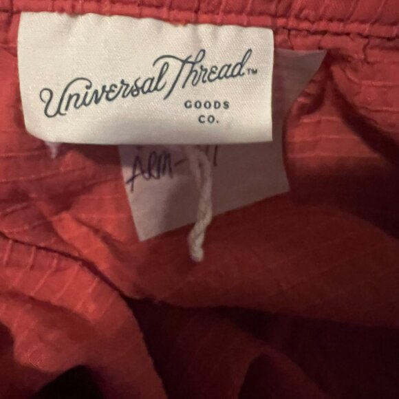 Universal Thread Rust Textured Peasant Blouse M Button Front - Picture 9 of 9